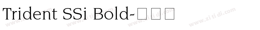 Trident SSi Bold字体转换 Trident SSi Bold字体转换